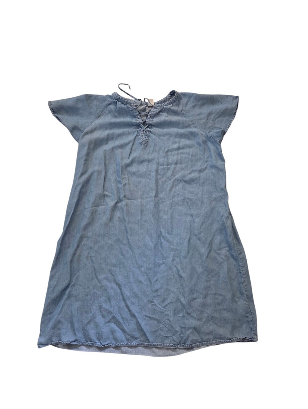 Old Navy lightweight light wash denim short sleeve dress, L. EUC.